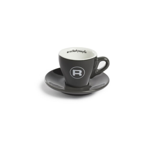 Rocket Espresso Milano - Espresso Tasse Hashtag Grau inkl. Untertasse (6er Set)