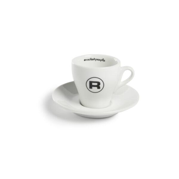 Rocket Espresso Milano - Flat White Tasse Hashtag Weiß inkl. Untertasse (6er Set)