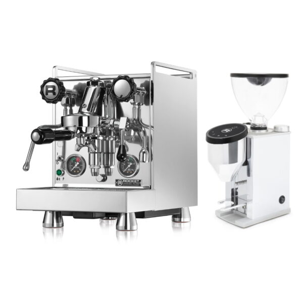 Rocket Espresso Milano MOZZAFIATO CRONOMETRO R MIT SHOT TIMER + Nuovo Faustino CHROM